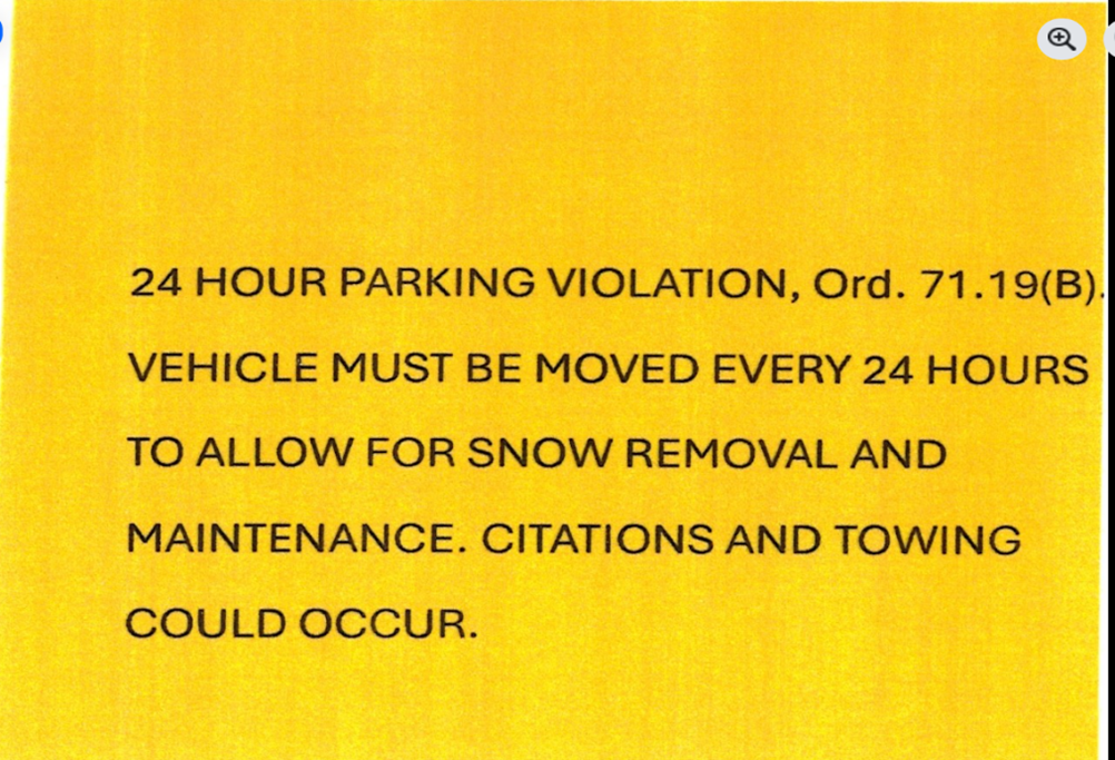 Parking ordinance 71.19(B)