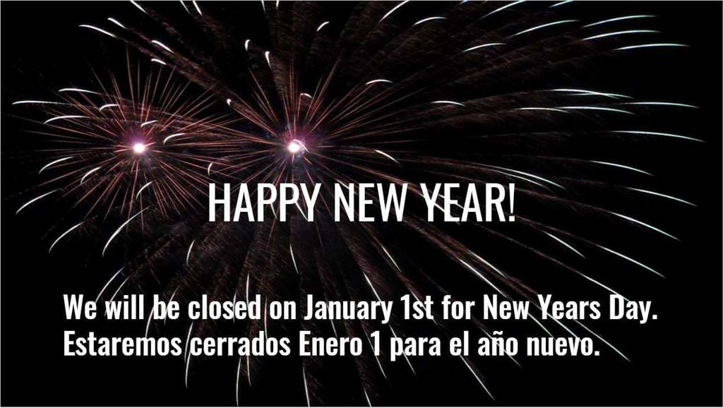 Happy New Year Sign for closing