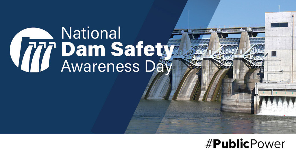 A picture of a dam for dam safety awareness day
