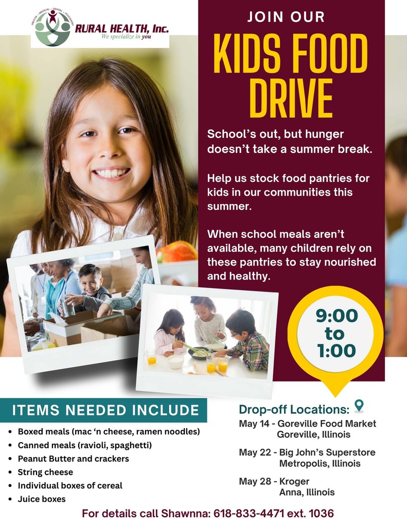 Metropolis Big John's Superstore is hosting the Kids Food Drive May 22 from 9am-1pm