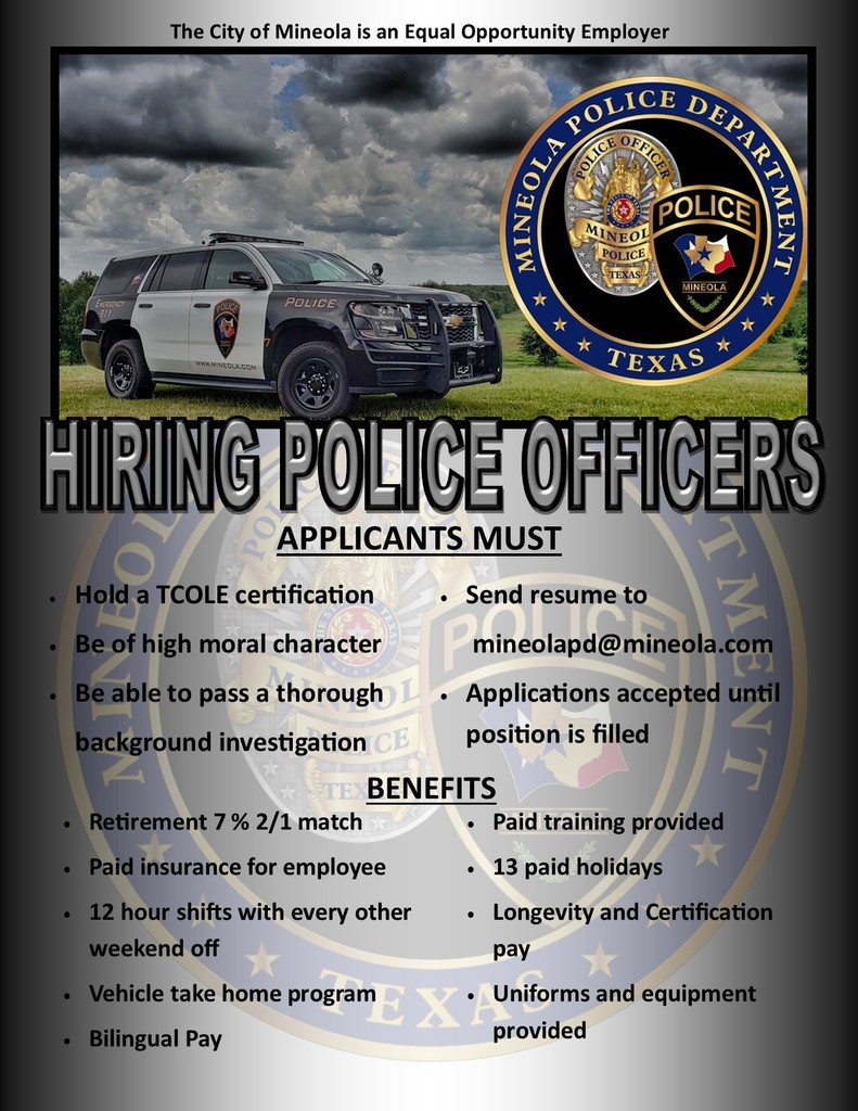 Now Hiring Police Officer Flyer
