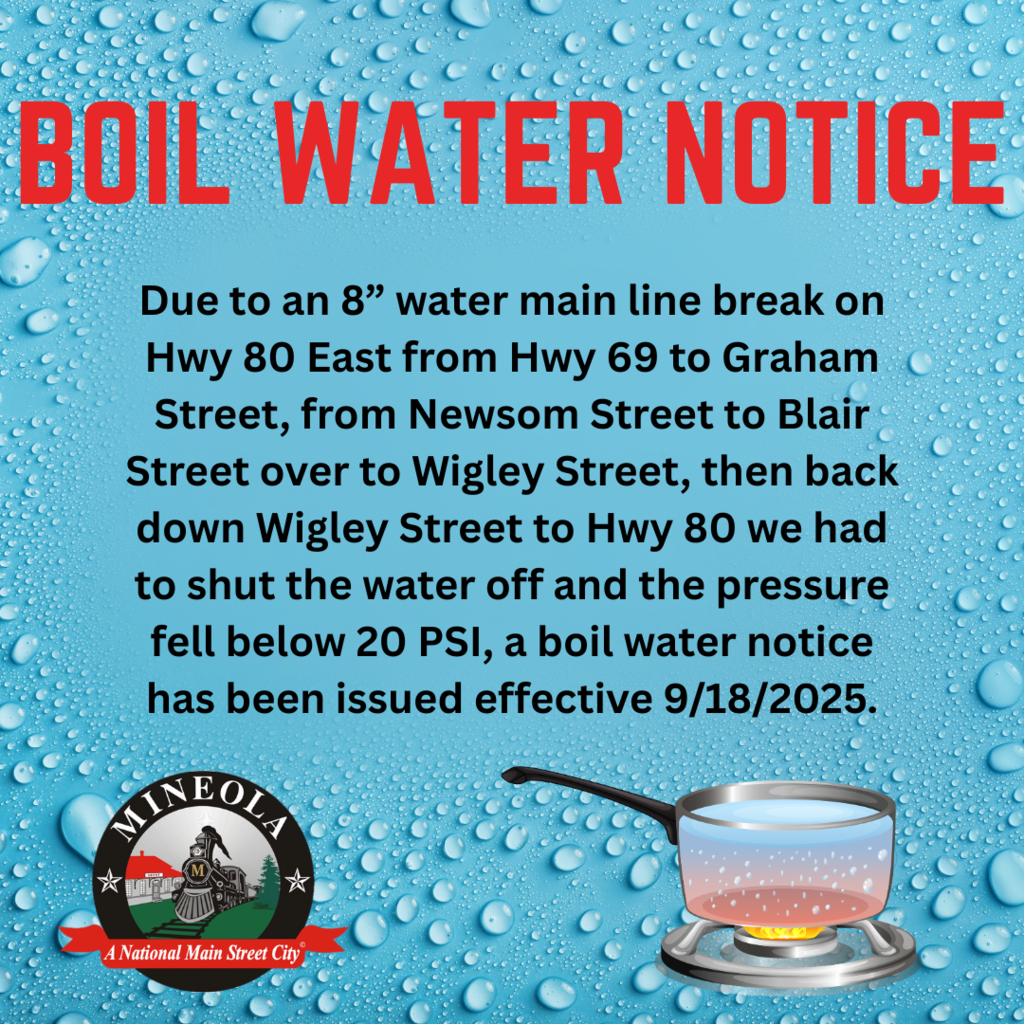 Boil Water Notice Issued