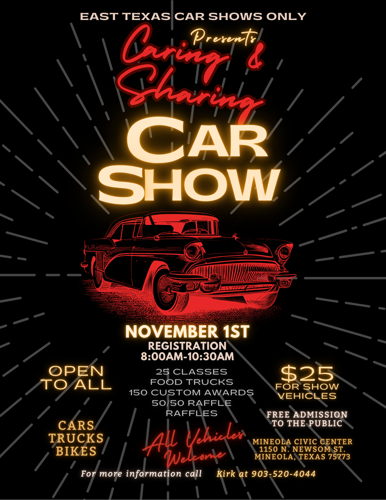 Caring & Sharing Car Show Flyer