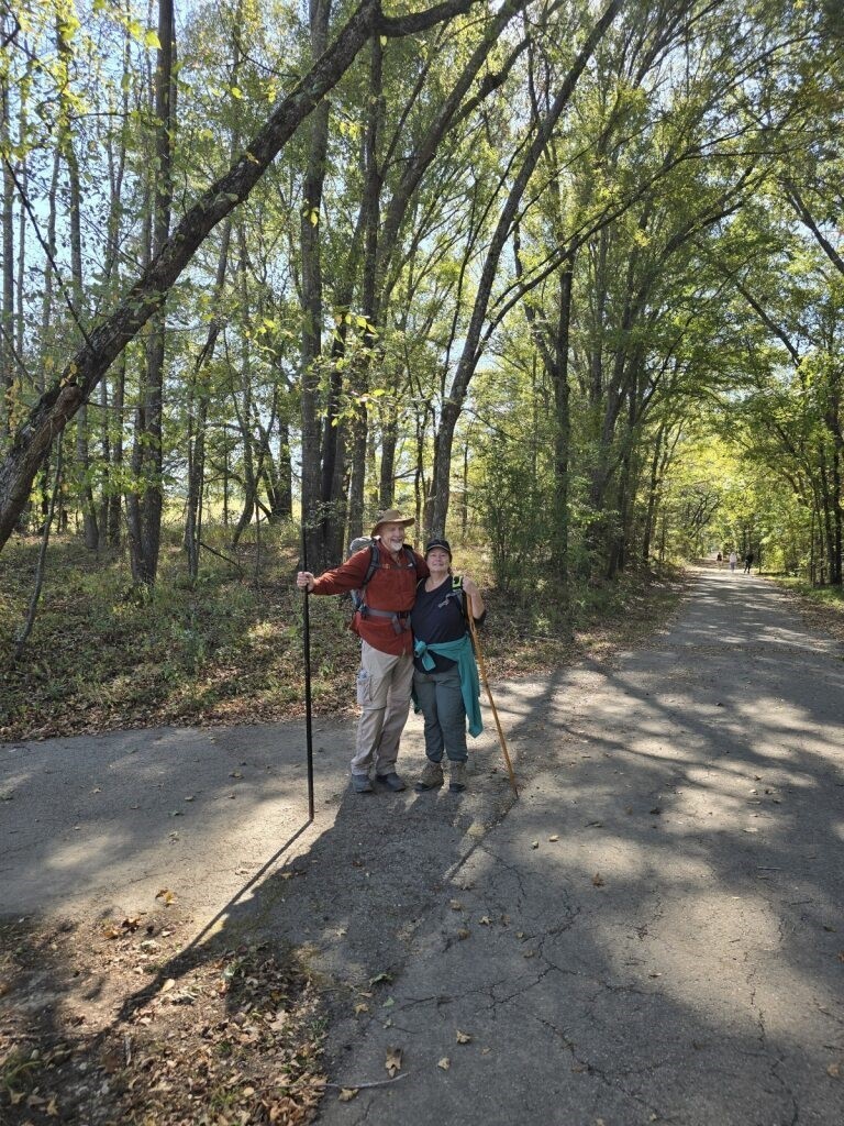 Hikers at the Mineola Nature Preserve