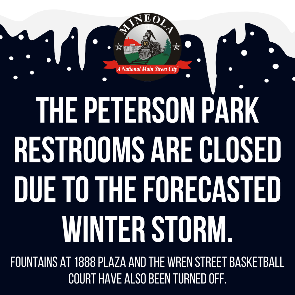 Peterson Park Restroom Closed