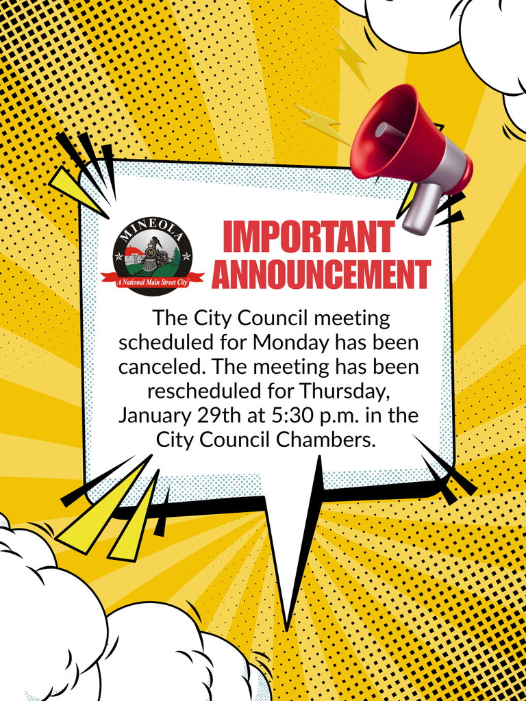 Flyer for Change of City Council Meeting