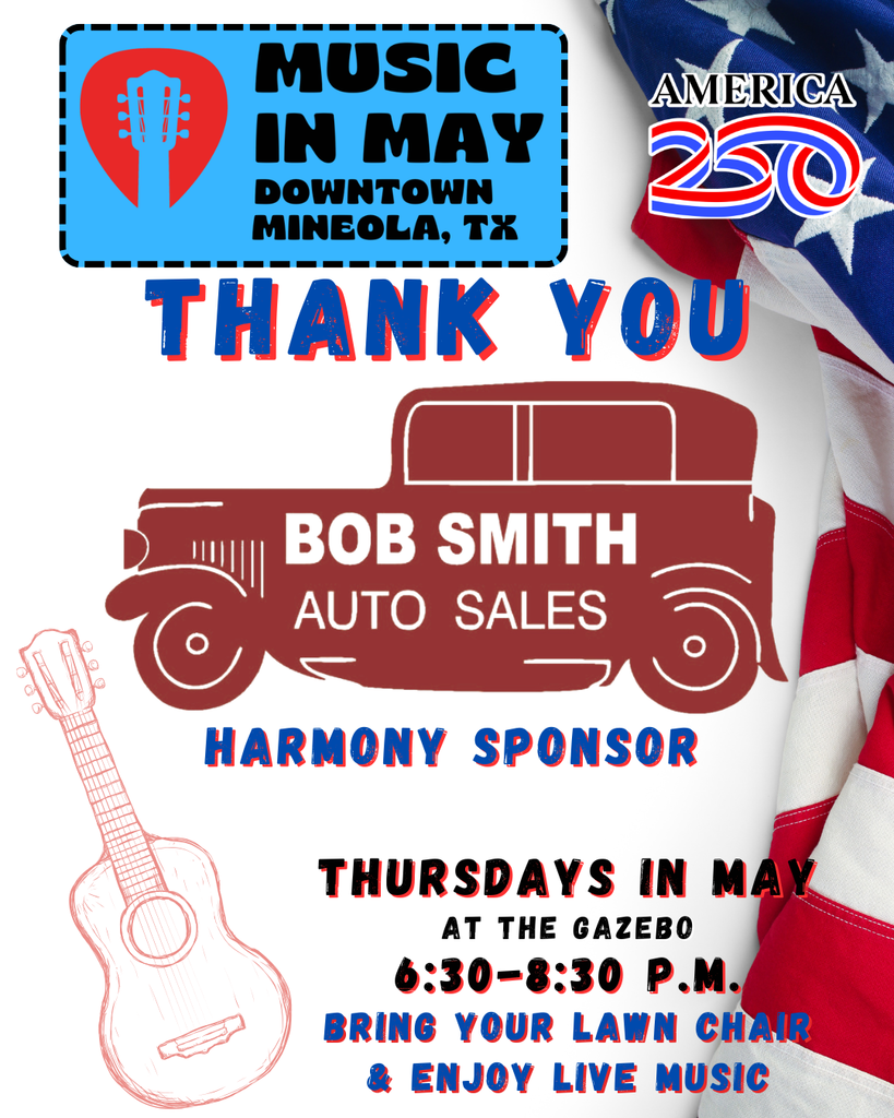 Music in May Sponsor Thank You Flyer-Bob Smith Auto Sales