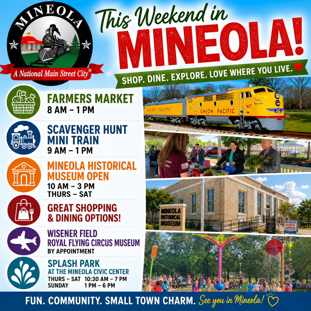 Flyer showing the weekend Activites