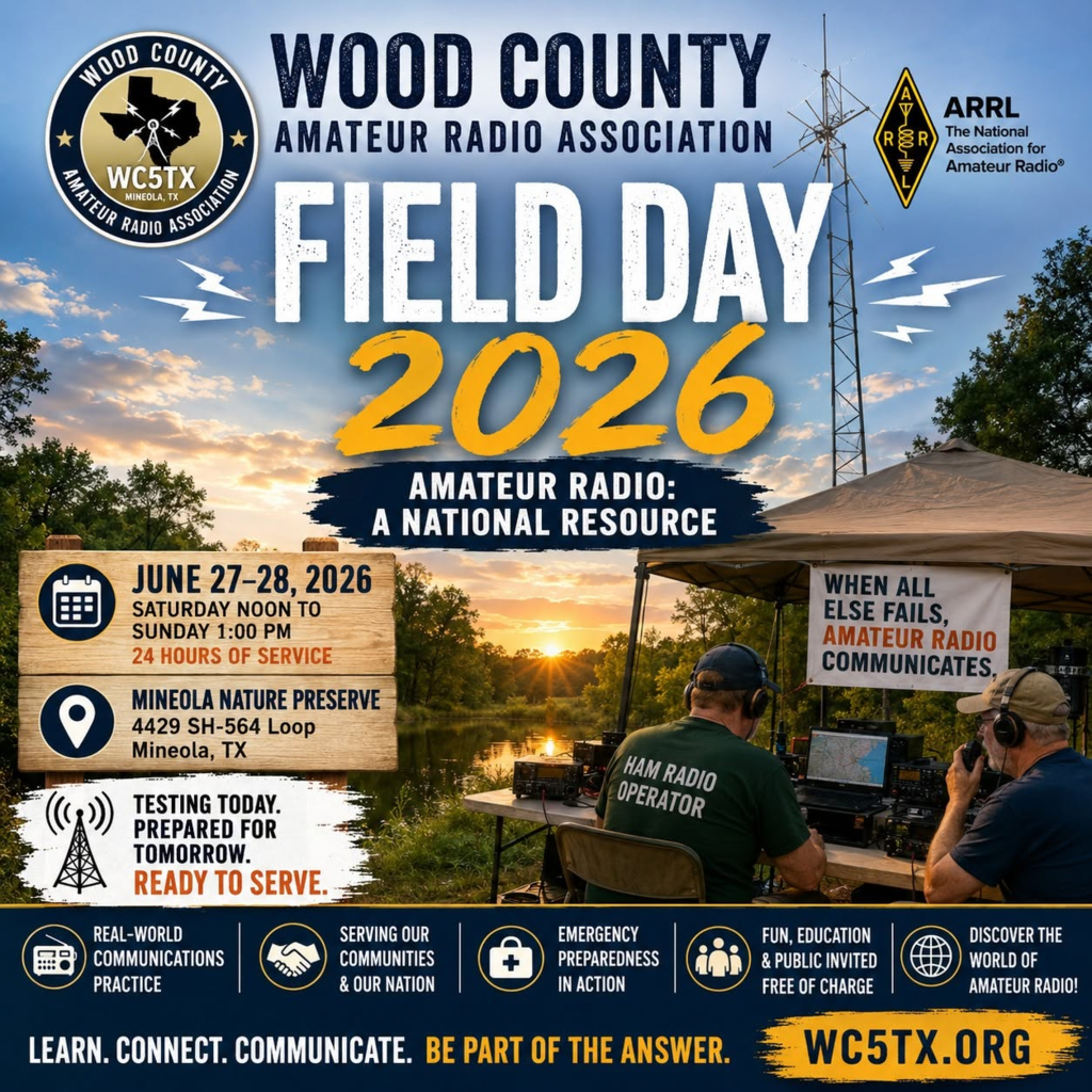 Wood County Amateur Radio Assoc. Field Day Flyer