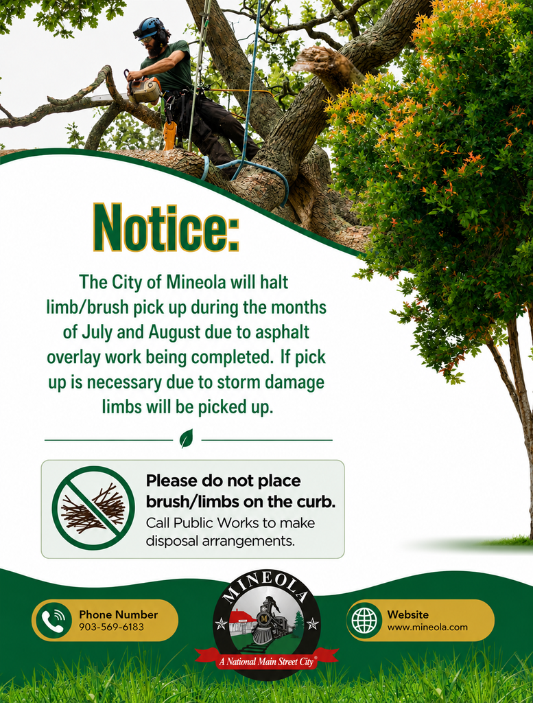 Limb Brush pick up Notice