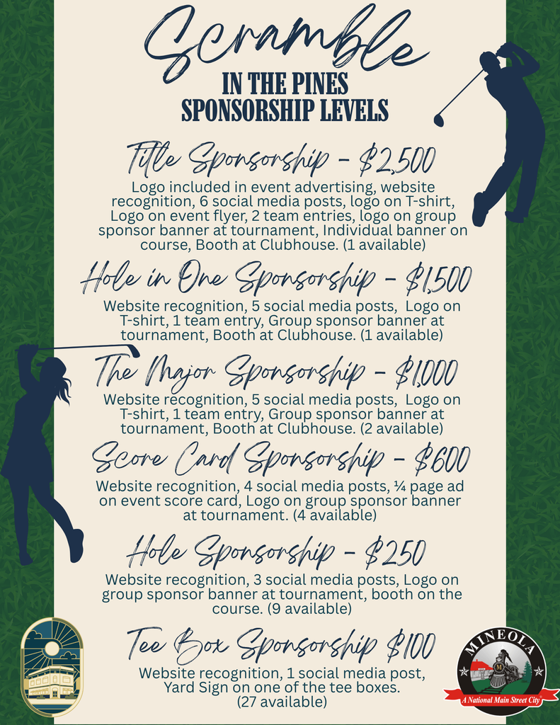 Scramble in the Pines Sponsorship Info