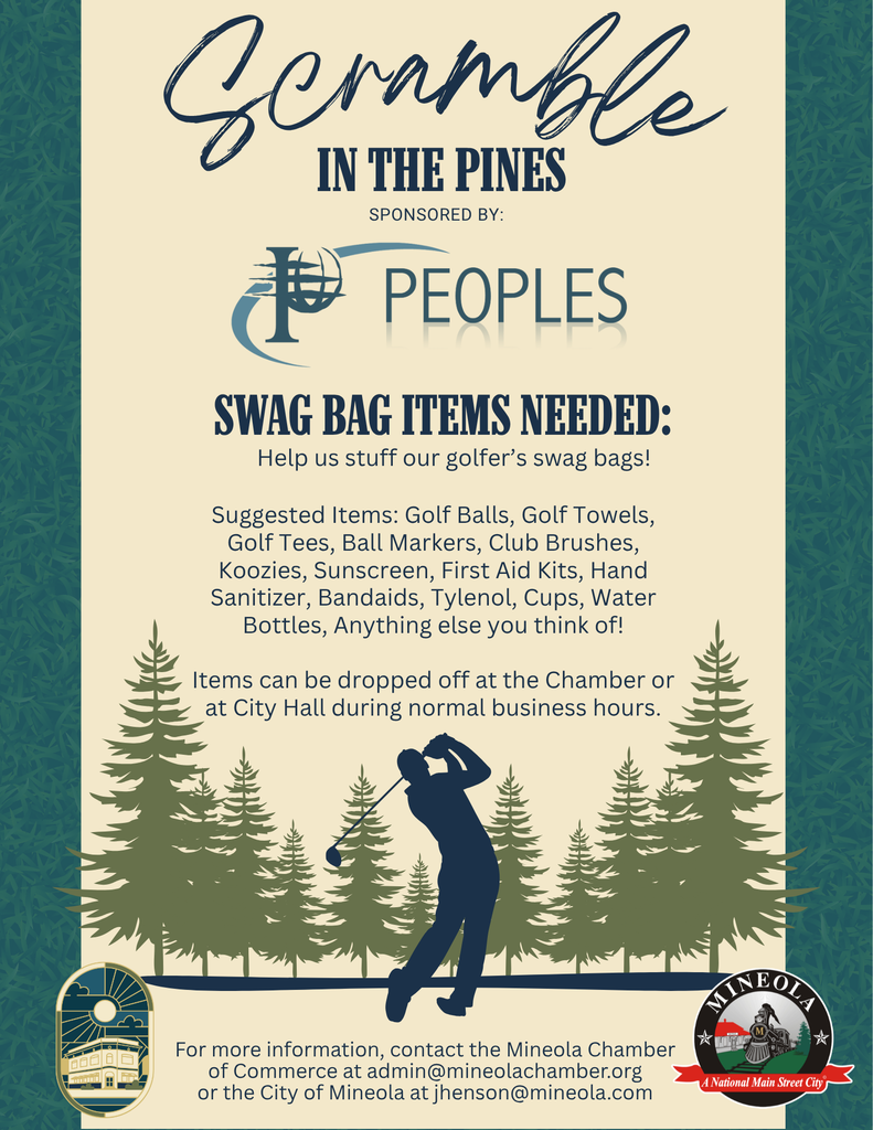 Scramble in the Pines Swag Bag Flyer