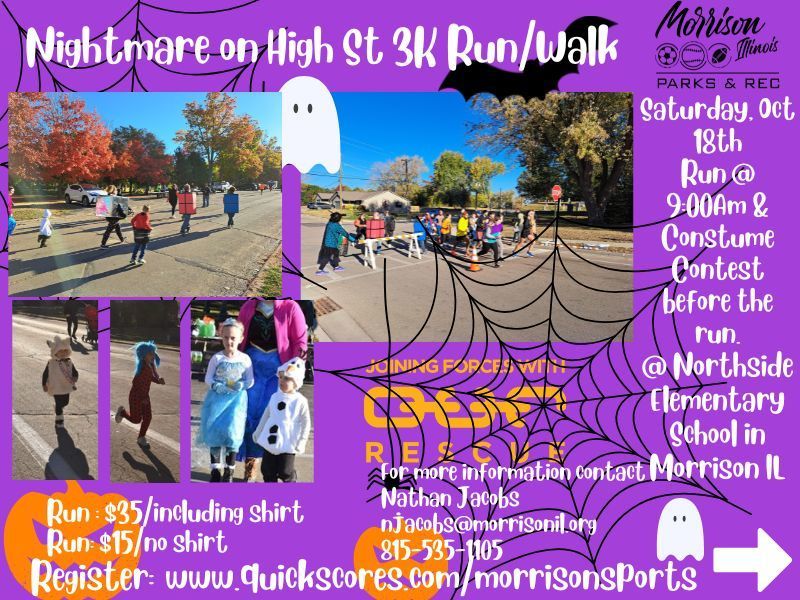 Nightmare on High St 3K Run/Walk (Costume) & Disc Golf Night Tournament