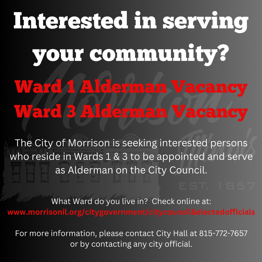 Alderman Vacancies Notice