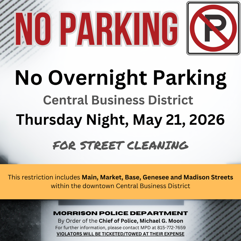 No Overnight Parking Notice