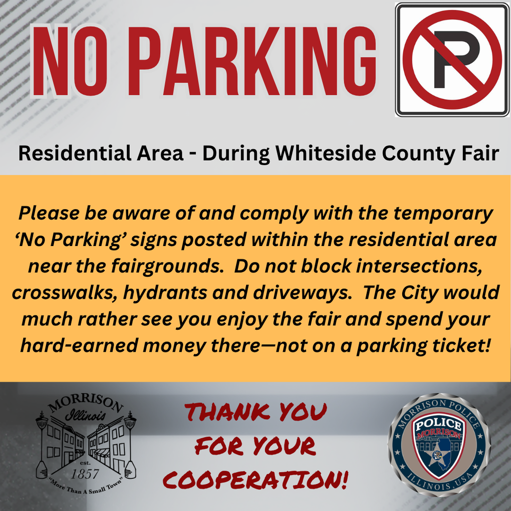 Temporary No Parking During Fair