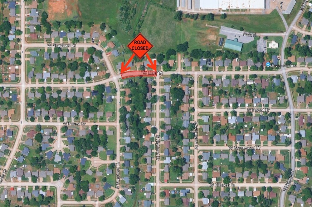 Road closure map