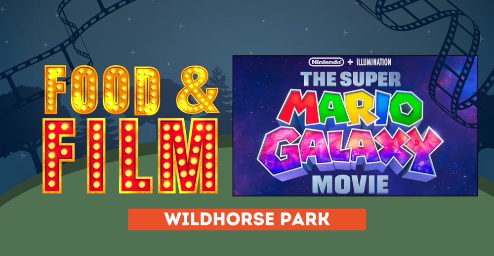 Food and Film event in Wildhorse Park. Showing Super Mario Galaxy Movie