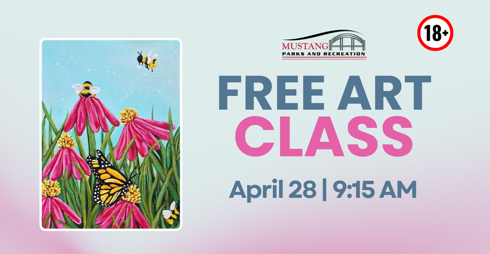Free Art Class on April 28 at 9:15 AM. For 18 and older