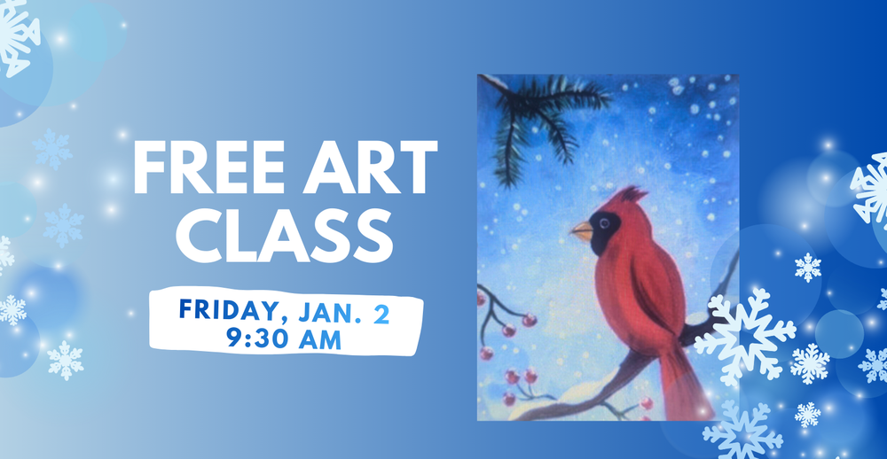 Free Art Class on Friday, January 2nd at 9:30 AM