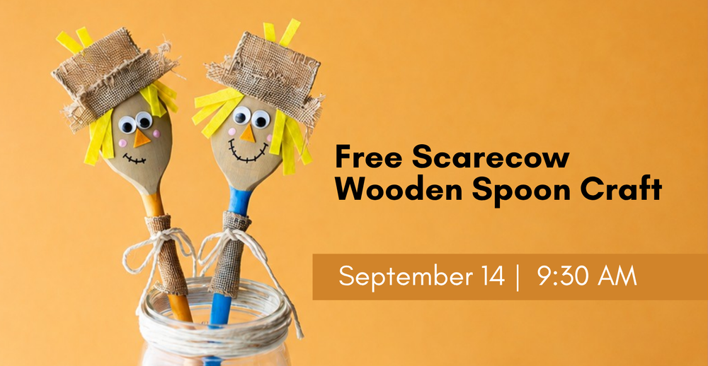 Free scarecrow Wooden Spoon Craft. September 14 at 9:30 am