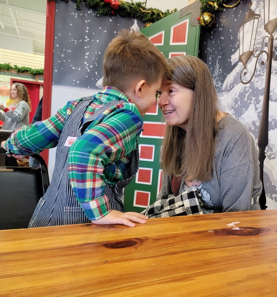A photo of Shelley Norman with her Grandson Micah
