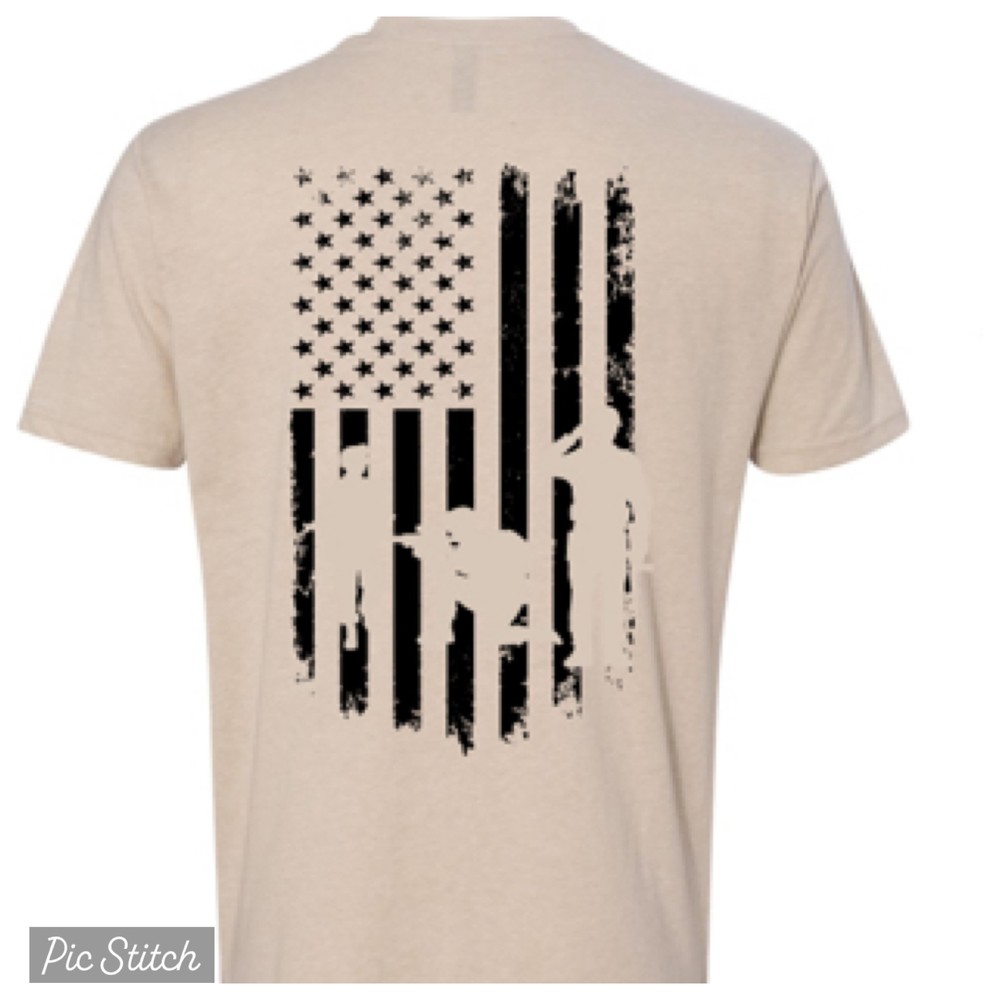 Veterans Day shirt with flag and soldiers
