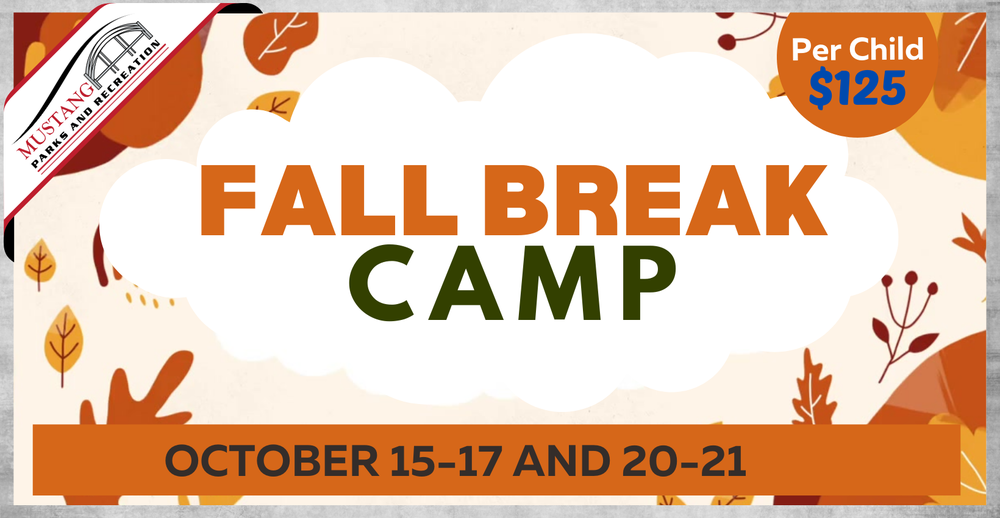 Fall Break Camp. October 15-17 and 20-21. $125 per child.