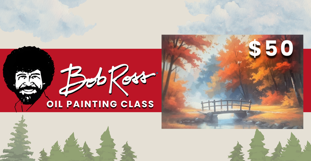 Bob Ross Oil Painting Class $50