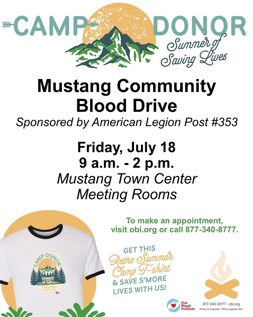 A poster with information about an upcoming Blood Drive