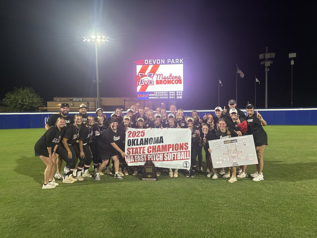 A picture of the 2025 Oklahoma 6A Fast Pitch Softball Champions