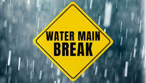 Sign with the words Water Main Break