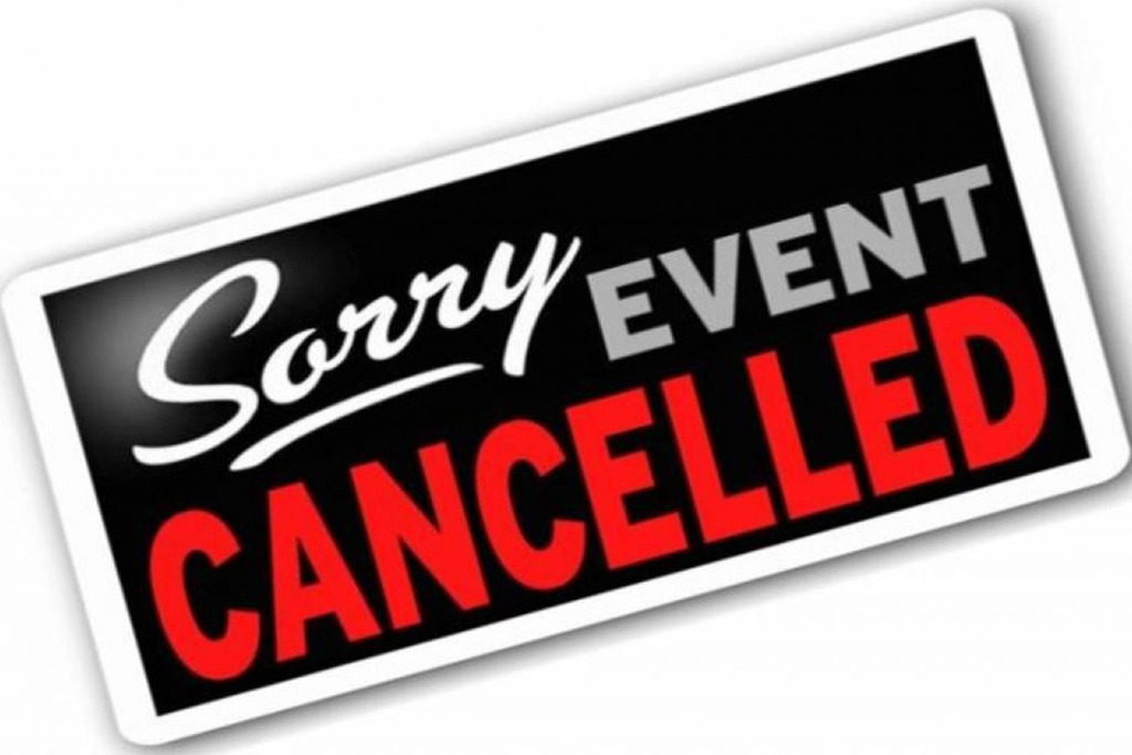 sorry event cancelled