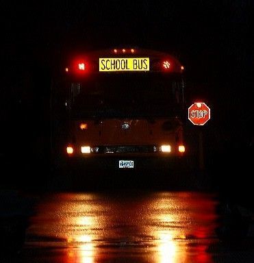 School Bus at Night