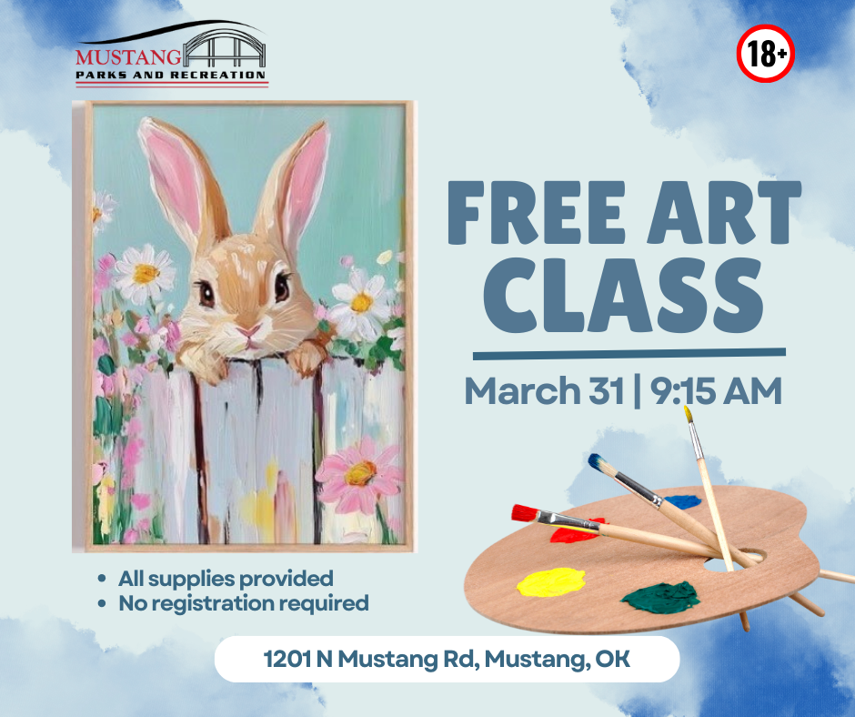 Free Art Class on March 331 at 9:15 AM. All supplies provided. No registration required.