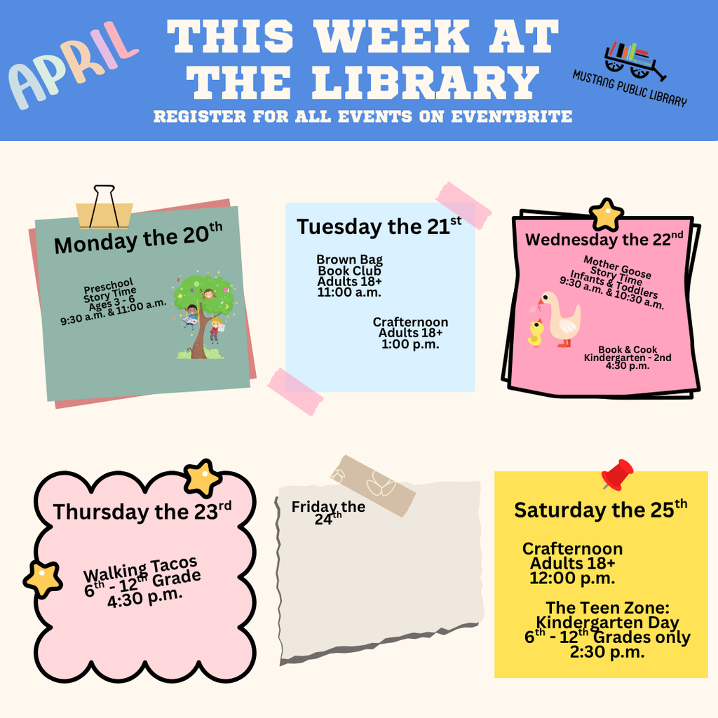 This week at mustang public library