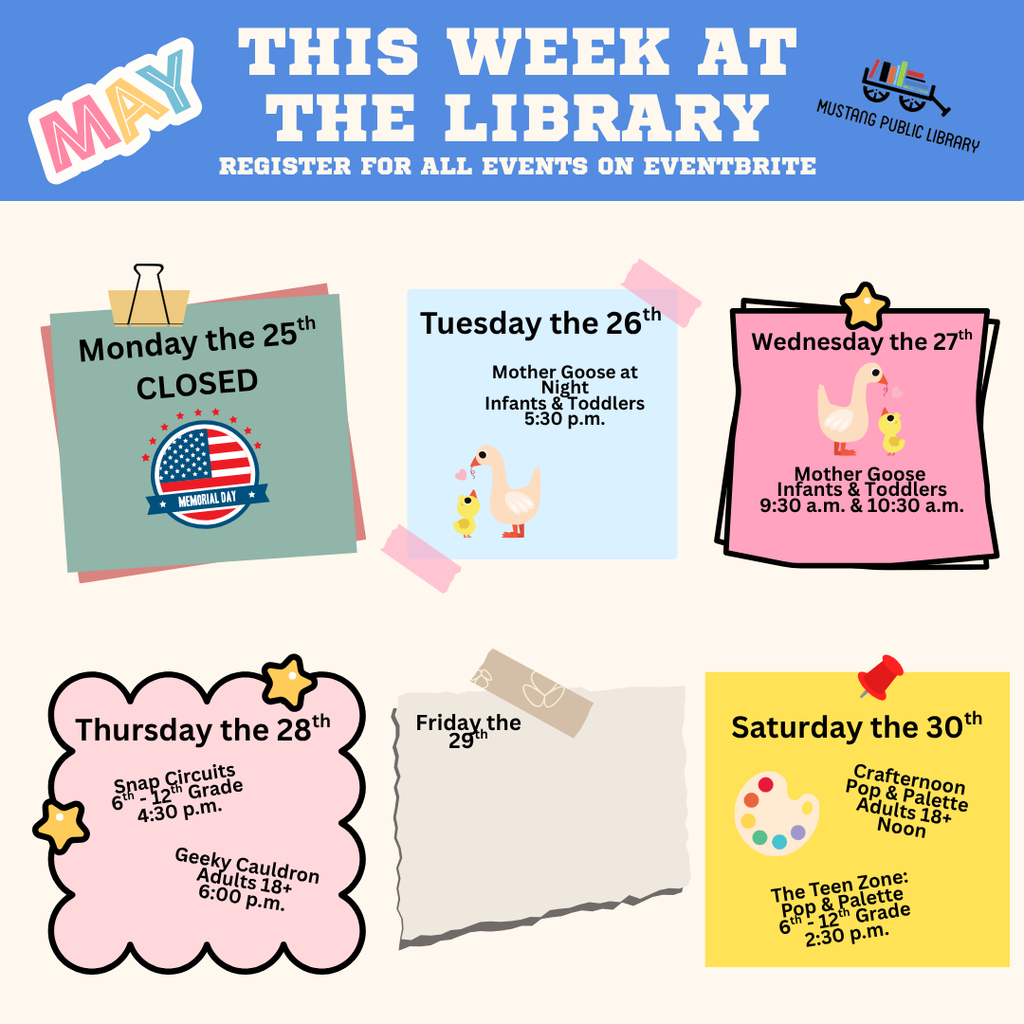 this week at mustang public library
