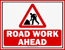 Road Work Ahead Sign