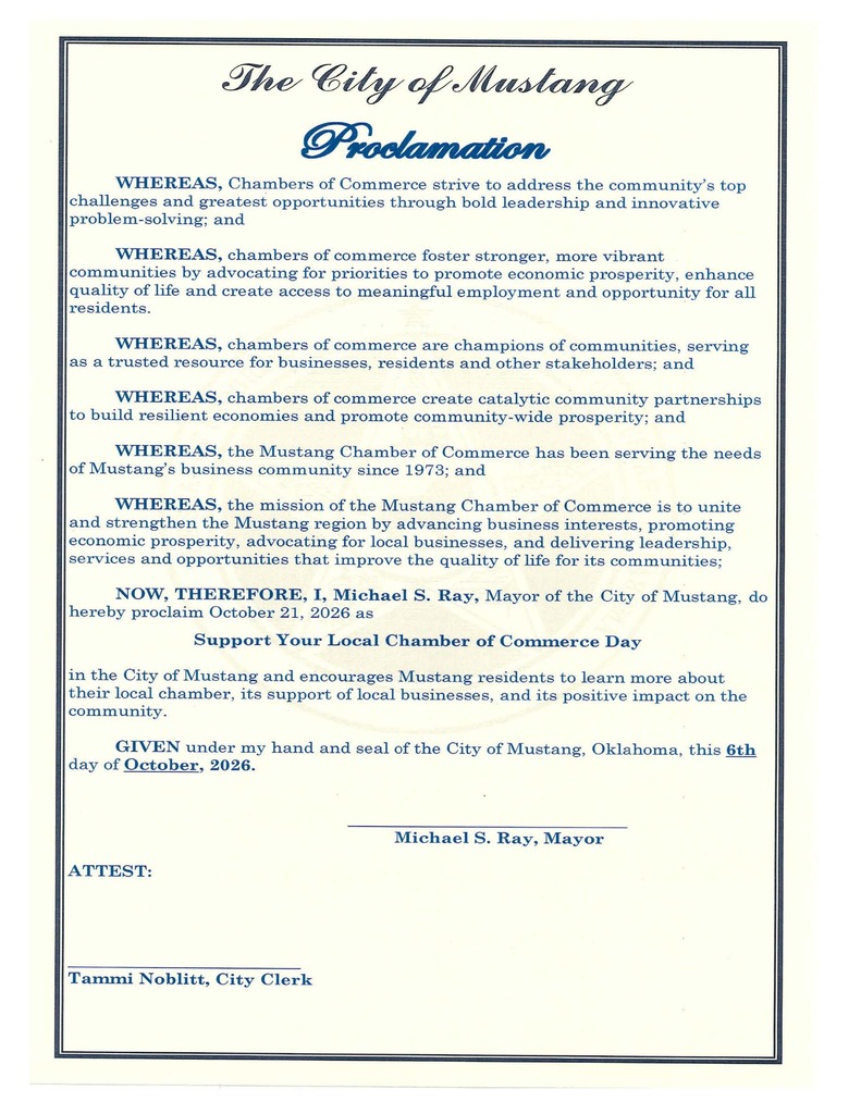 Chamber of Commerce Proclamation
