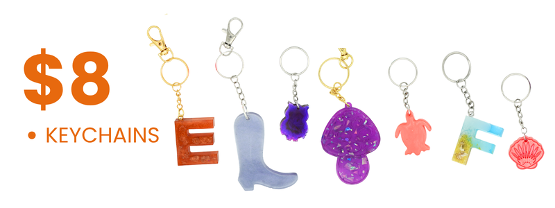 $8 Keychains and examples