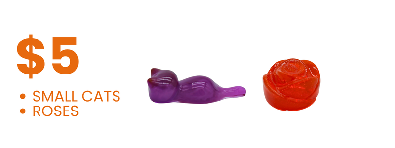 $5 Small cat and rose