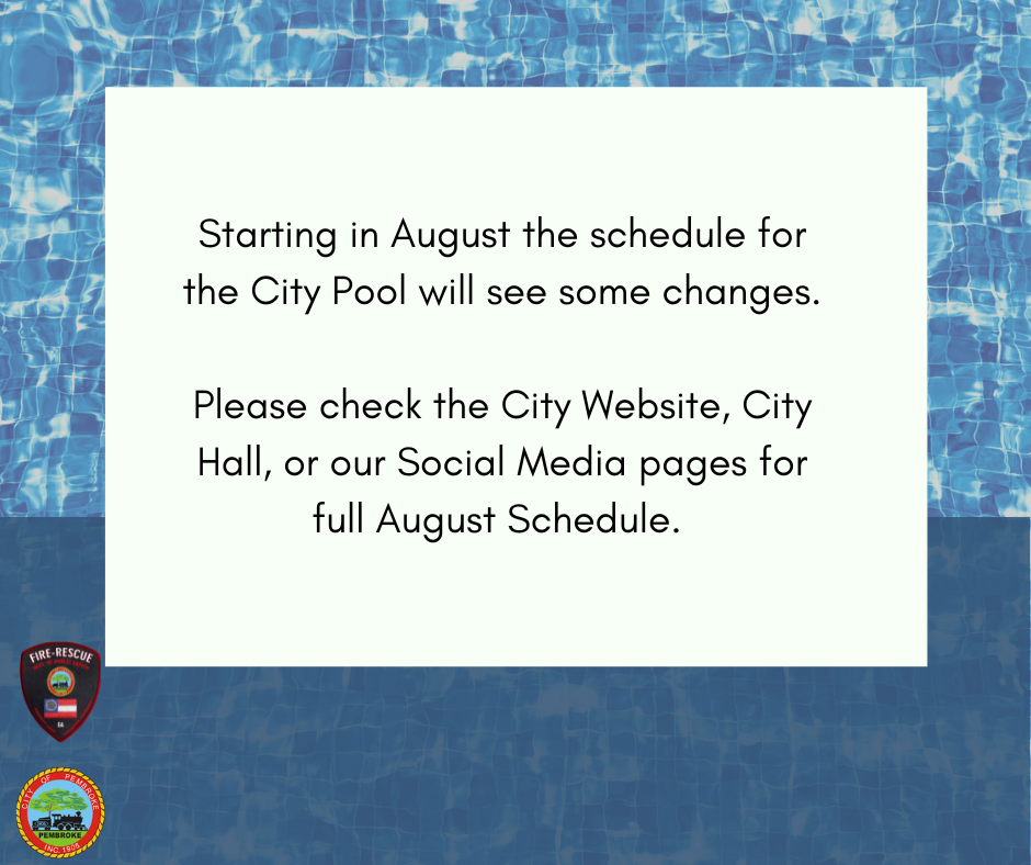 Pool Schedule Change