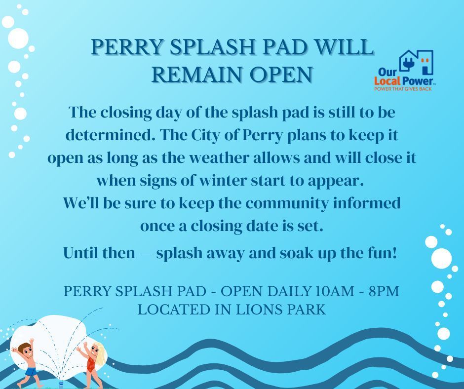 Splash pad remains open image