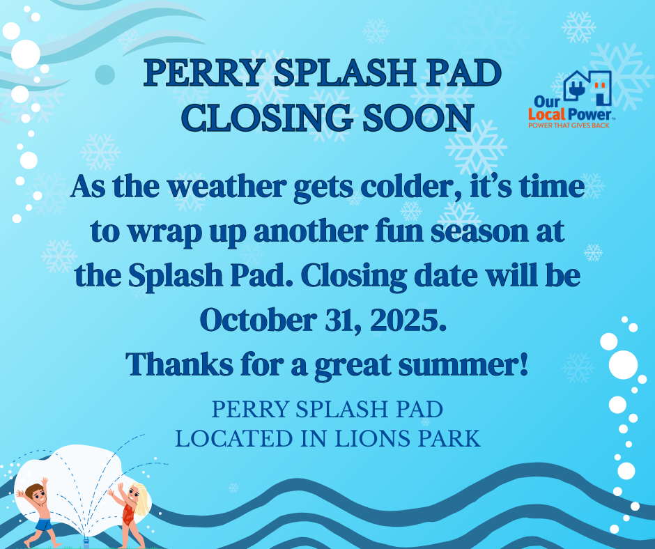 Closing of Perry splash pad image