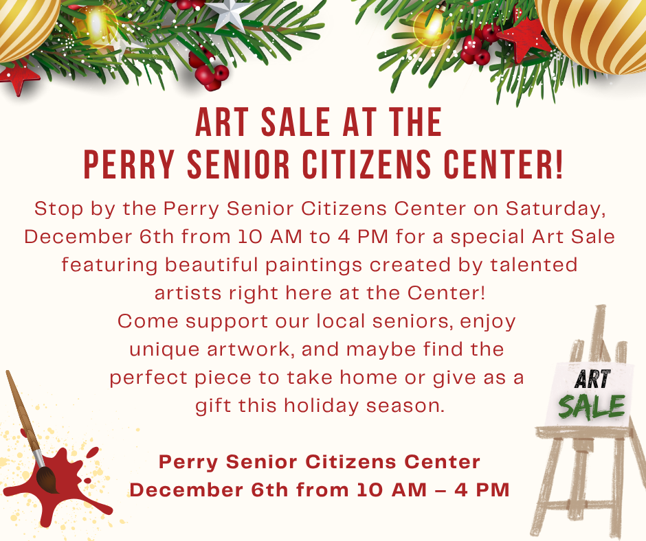 Senior Citizens Art Sale Dec 6th