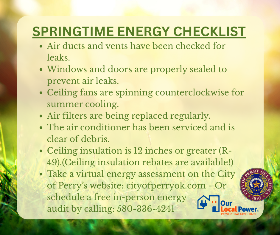 Springtime energy tips