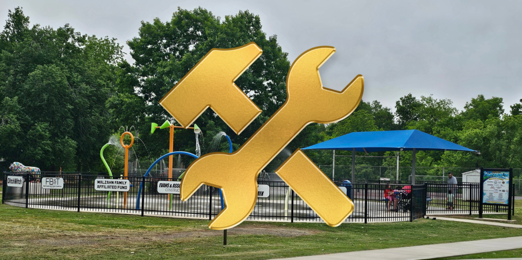 Splash pad under repair image