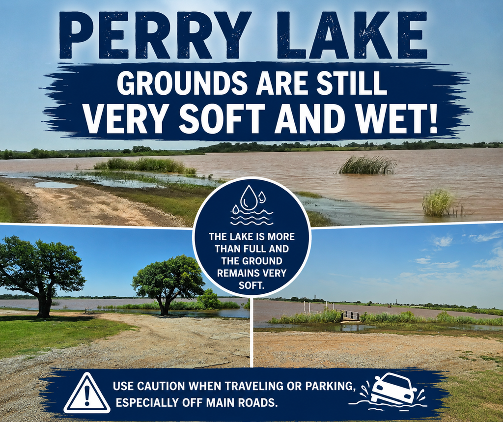 Perry lake ground is soft image