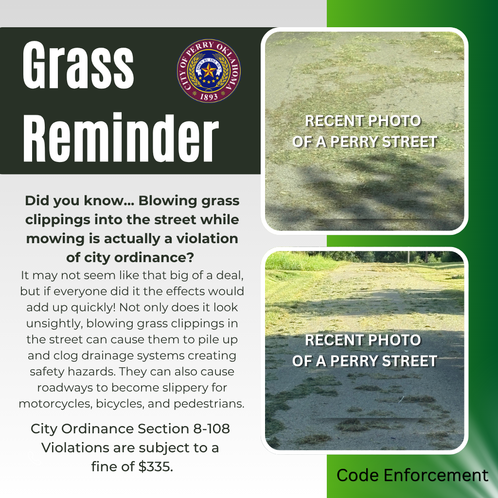 Dont blow grass in the street