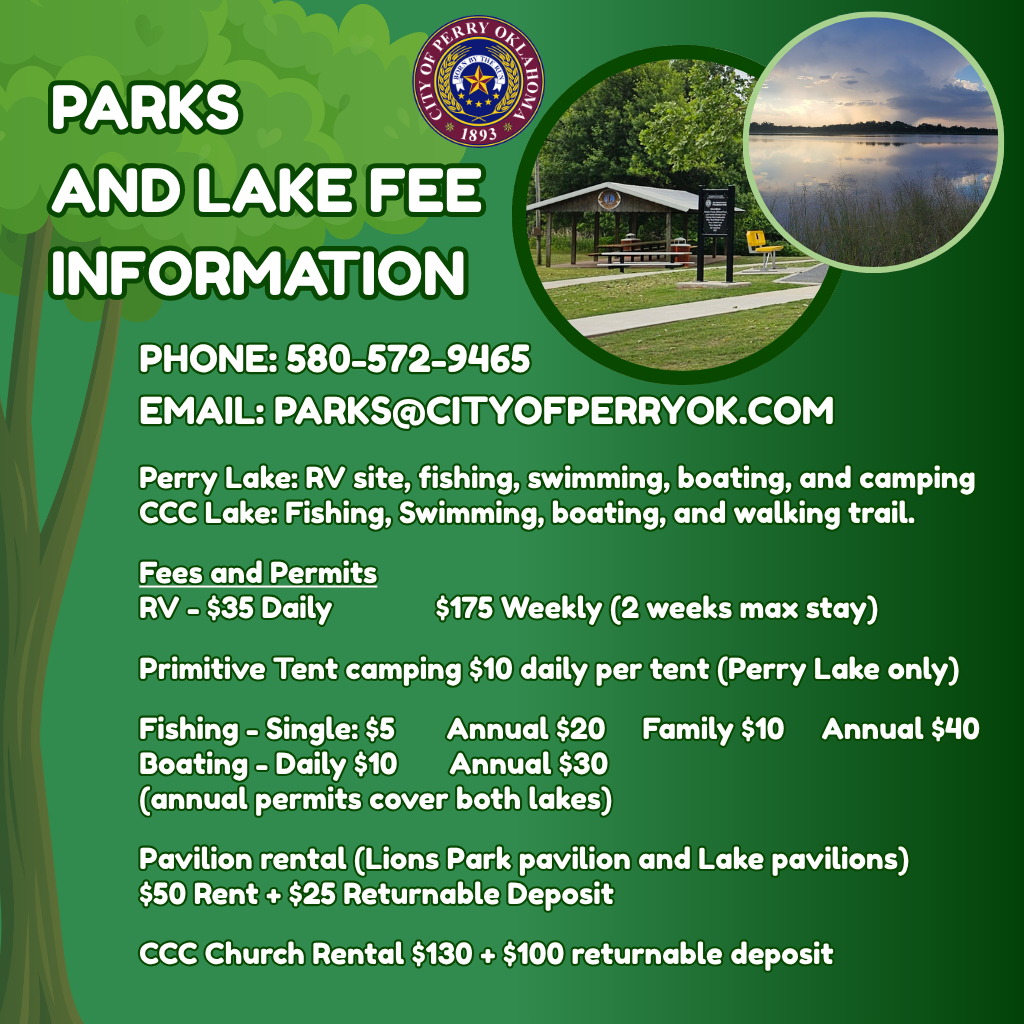 Parks and lake fee info